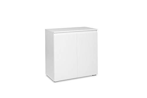 Newfurn Sideboard Kommode Modern Anrichte Highboard Mehrzweckschrank II 80x80x 40 cm (BxHxT) II [Nikita.one] in weiß/Weiß Wohnzimmer Schlafzimmer Esszimmer von Newfurn