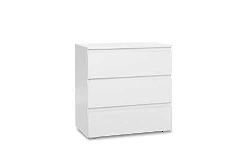 Newfurn Sideboard Kommode Modern Anrichte Highboard Mehrzweckschrank II 80x80x 45 cm (BxHxT) II [Nikita.Eleven] in weiß/Weiß Wohnzimmer Schlafzimmer Esszimmer von Newfurn