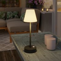 Tischleuchte dunkelgrau inkl. LED wiederaufladbar mit Touchdimmer - Renata von Newgarden