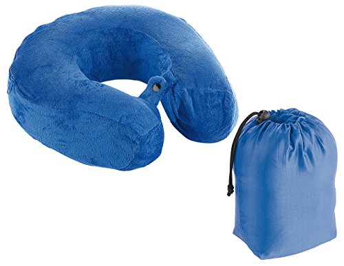 Newgen Medicals Nackenrolle Memory Foam: Memory-Foam-Nackenhörnchen mit Soft-Fleece-Bezug und Transport-Tasche (Orthopädische Nackenrolle, Nackenkissen Reise, orthopädisch) von Newgen Medicals