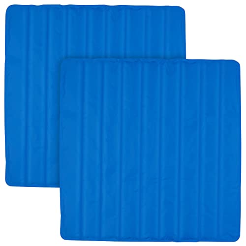 Newgen Medicals Bett Kühlung: 2er-Set kühlende Matratzenauflagen, 90 x 90 cm, wiederverwendbar, blau (Matratzen Kühlung, Matratze Kühlen von Newgen Medicals