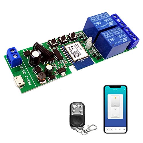 Newgoal 2 KanäleWiFi Wireless Smart Switch Inching Selbsthemmendes Relaismodul, angewendet auf die Zugangskontrolle Tuya SmartLife APP, DIY WiFi Garagentoröffner von Newgoal