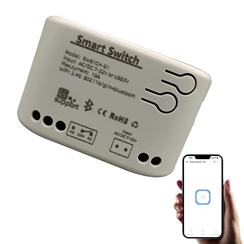 Newgoal Smart Switch Momentary/Latching WiFi Relay, eWeLink APP Bluetooth Control Switch, DIY Smart Home, Kompatibel mit Alexa Google Home von Newgoal