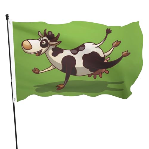Lustige Kuh-Außenflaggen, 90 x 150 cm, Polyester, doppelseitig, Gartenbanner – lebendige Farben und lichtbeständig – zum Aufhängen von Standard-Häusern für Terrasse, Hof, Rasen, Garten mit 2 Ösen Lustige Kuh-Außenflaggen, 90 x 150 cm, Polyester, doppelseitig, Gartenbanner – lebendige Farben und lichtbeständig – zum Aufhängen von Standard-Häusern für Terrasse, Hof, Rasen, Garten mit 2 Ösen von Newhomestyle