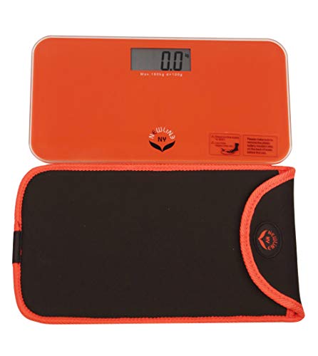 NewlineNY Rot-orange Mini-Personenwaage + Reise Schlupf von NEWLINE NY