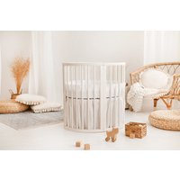 Natur Leinen Rock Mit Falten Für Stokke Kinderbett von Newlinen