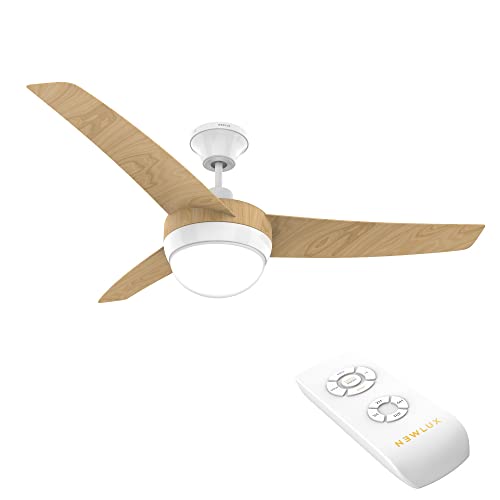 Newlux – Deckenventilator mit Licht und ferngesteuertem Dach W420 mit 3 Flügeln (Ø106 cm), Inverter-Funktion, programmierbar 4 Stunden und 3 Geschwindigkeiten. 60W | Inklusive Montagesatz von Newlux