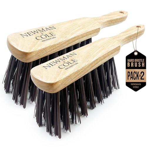 Newman and Cole Handbürsten aus Naturholz – wählen Sie aus harten synthetischen Borsten (2 Stück) von Newman and Cole