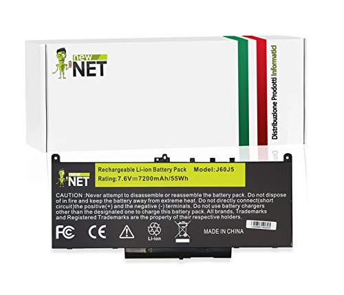 New Net – Akku J60J5 MC34Y NJJ2H R1V85 1W2Y2 242WD GG4FM WYWJ2 451-BBSY 451-BBSX kompatibel mit Notebook des Latitude E7270 E7470 [7.6 V – 7.200 mAh] von Newnet