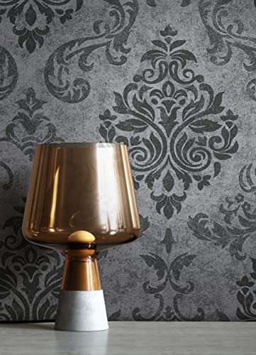 NEWROOM Barocktapete Tapete Schwarz Grau Ornament Barock Modern Vliestapete Vlies moderne Design Optik Barocktapete Wohnzimmer Glamour inkl. Tapezier Ratgeberer NEWROOM Barocktapete Tapete Schwarz Grau Ornament Barock Modern Vliestapete Vlies moderne Design Optik Barocktapete Wohnzimmer Glamour inkl. Tapezier Ratgeberer von Newroom Design