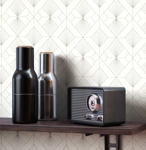 Newroom Tapete weiß Muster der 50er Art Deco Vliestapete Luxus Modern Glamour inkl. Tapezier Ratgeber Newroom Tapete weiß Muster der 50er Art Deco Vliestapete Luxus Modern Glamour inkl. Tapezier Ratgeber von Newroom Design