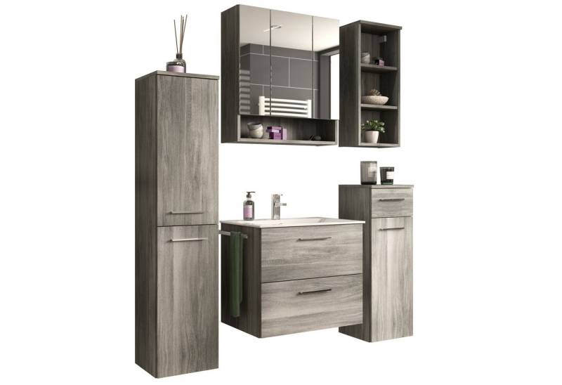 Newroom Badezimmer-Set Andrea, Badezimmer-Set Rauchsilber Badezimmermöbel Badezimmer Set Modern Z... Newroom Badezimmer-Set Andrea, Badezimmer-Set Rauchsilber Badezimmermöbel Badezimmer Set Modern Z... von Newroom