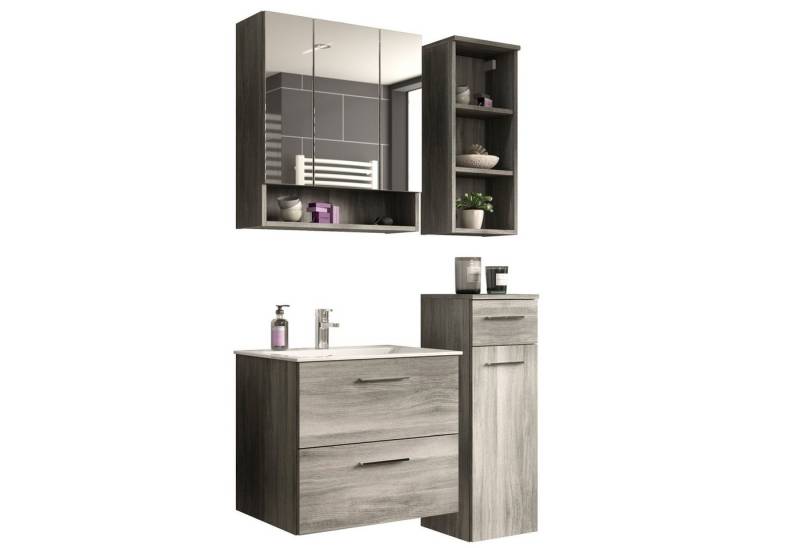 Newroom Badezimmer-Set Andrea, Badezimmer-Set Rauchsilber Badezimmermöbel Badezimmer Set Modern Z... Newroom Badezimmer-Set Andrea, Badezimmer-Set Rauchsilber Badezimmermöbel Badezimmer Set Modern Z... von Newroom