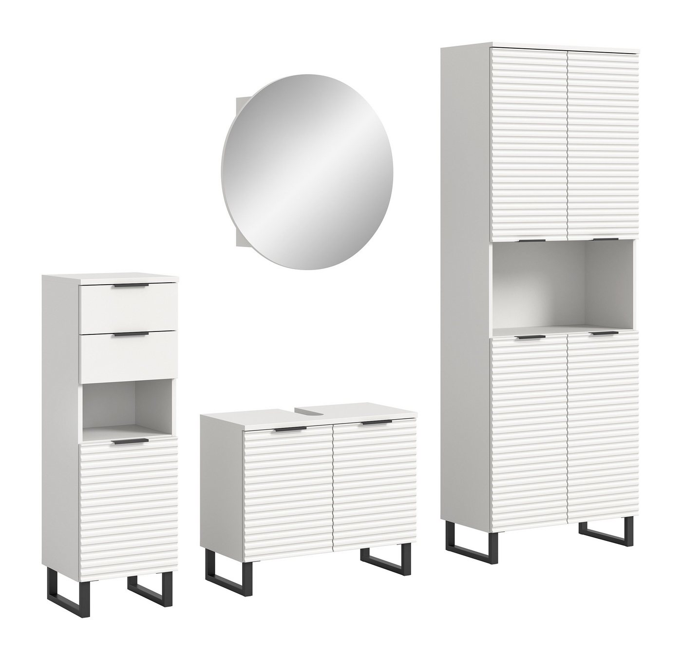 Newroom Badezimmer-Set Corvi, Badezimmer-Set Weiß Badezimmermöbel Badmöbel Set Modern Zeitlos ... Newroom Badezimmer-Set Corvi, Badezimmer-Set Weiß Badezimmermöbel Badmöbel Set Modern Zeitlos ... von Newroom