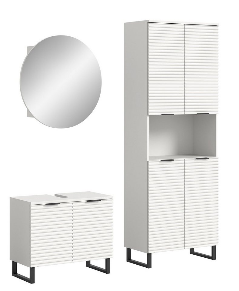 Newroom Badezimmer-Set Corvi, Badezimmer-Set Weiß Badezimmermöbel Badmöbel Set Modern Zeitlos ... Newroom Badezimmer-Set Corvi, Badezimmer-Set Weiß Badezimmermöbel Badmöbel Set Modern Zeitlos ... von Newroom