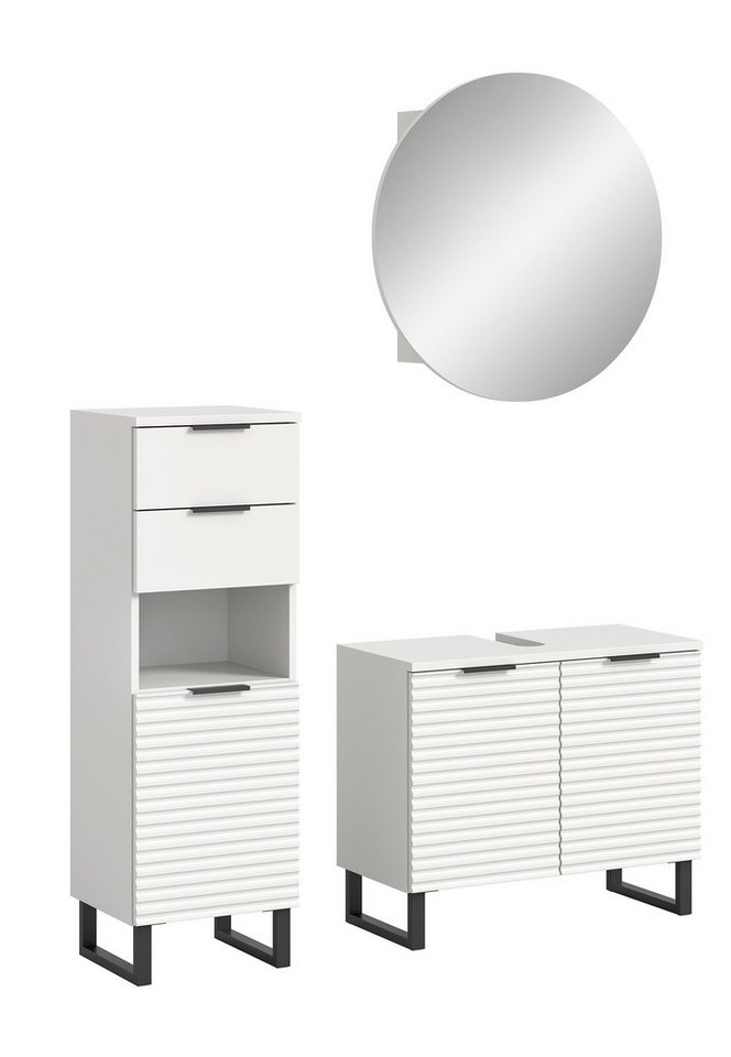 Newroom Badezimmer-Set Corvi, Badezimmer-Set Weiß Badezimmermöbel Badmöbel Set Modern Zeitlos ... Newroom Badezimmer-Set Corvi, Badezimmer-Set Weiß Badezimmermöbel Badmöbel Set Modern Zeitlos ... von Newroom