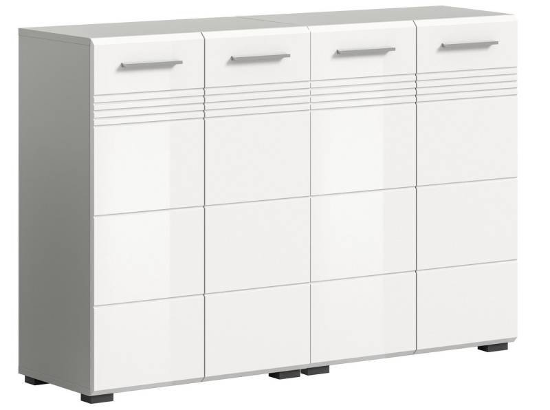 Newroom Badezimmer-Set Dave, Badezimmer-Set Weiß Hochglanz Hellgrau Badezimmermöbel Badezimmer... Newroom Badezimmer-Set Dave, Badezimmer-Set Weiß Hochglanz Hellgrau Badezimmermöbel Badezimmer... von Newroom