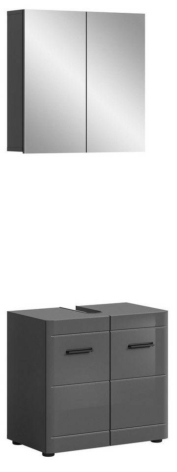 Newroom Badezimmer-Set Dorothy, Badezimmer-Set Grau Hochglanz Badezimmermöbel Badezimmer Set Moder... Newroom Badezimmer-Set Dorothy, Badezimmer-Set Grau Hochglanz Badezimmermöbel Badezimmer Set Moder... von Newroom