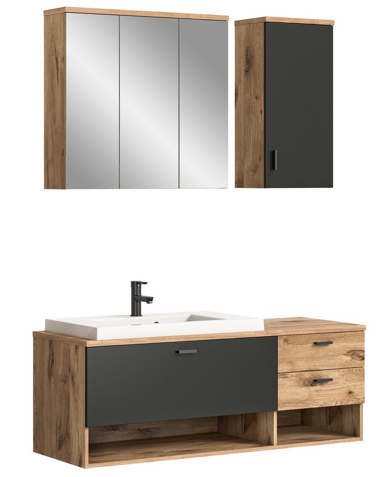 Newroom Badezimmer-Set Libena, Badezimmer-Set Eiche Badezimmermöbel Badezimmer Set Modern Zeitlos... von Newroom