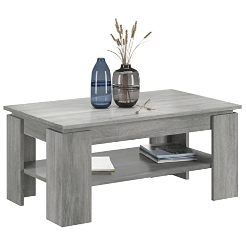 Newroom Couchtisch Rauchsilber Rauchsilber Wohnzimmertisch Modern - 100x45x60 cm (BxHxT) - Sofatisch Ablagetisch Tisch - [Milon.Three] Wohnzimmer Wohnstube von Newroom