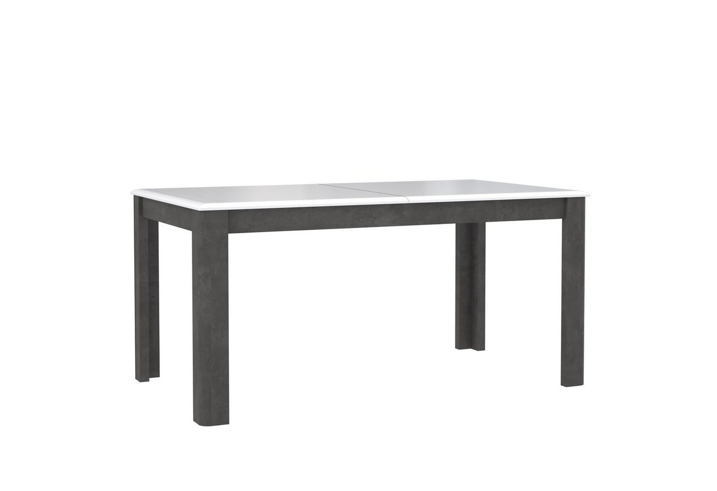 Newroom Esstisch Minou, Esstisch Betonoptik und Weiß Hochglanz Modern Ausziehbar Tisch Newroom Esstisch Minou, Esstisch Betonoptik und Weiß Hochglanz Modern Ausziehbar Tisch von Newroom