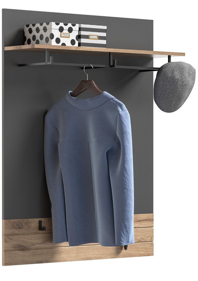 Newroom Garderobe Brian, Garderobe Eiche Basalt Grau Industrial Garderobenpaneel Kompaktgard... Newroom Garderobe Brian, Garderobe Eiche Basalt Grau Industrial Garderobenpaneel Kompaktgard... von Newroom