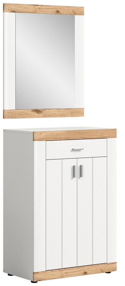 Newroom Garderoben-Set Jovian, Garderoben-Set Weiß Matt Flurmöbel Garderobenschrank Landhaus Mod... von Newroom