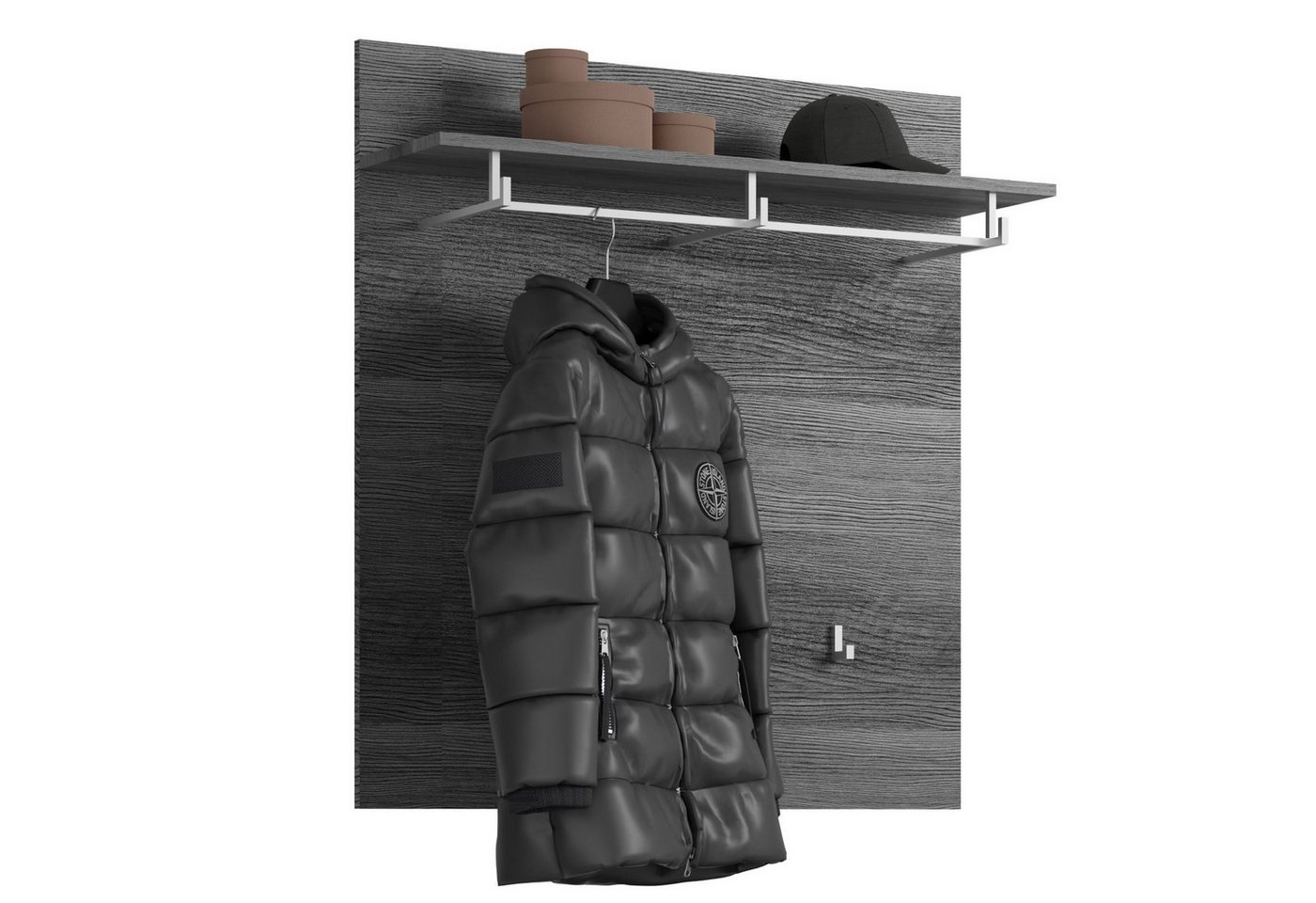 Newroom Garderobenpaneel Bianca, Garderobenpaneel Wandgarderobe Hakenleiste Modern Zeitlos Flur Diele Newroom Garderobenpaneel Bianca, Garderobenpaneel Wandgarderobe Hakenleiste Modern Zeitlos Flur Diele von Newroom