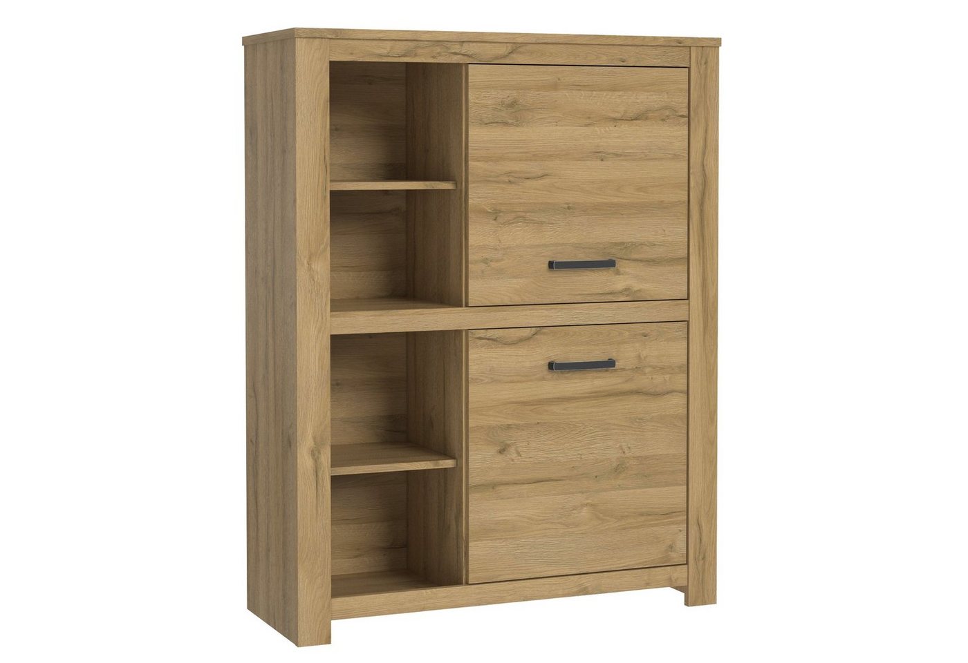 Newroom Highboard Omar, Highboard Alteiche Modern Kommode Sideboard Wohnzimmer von Newroom