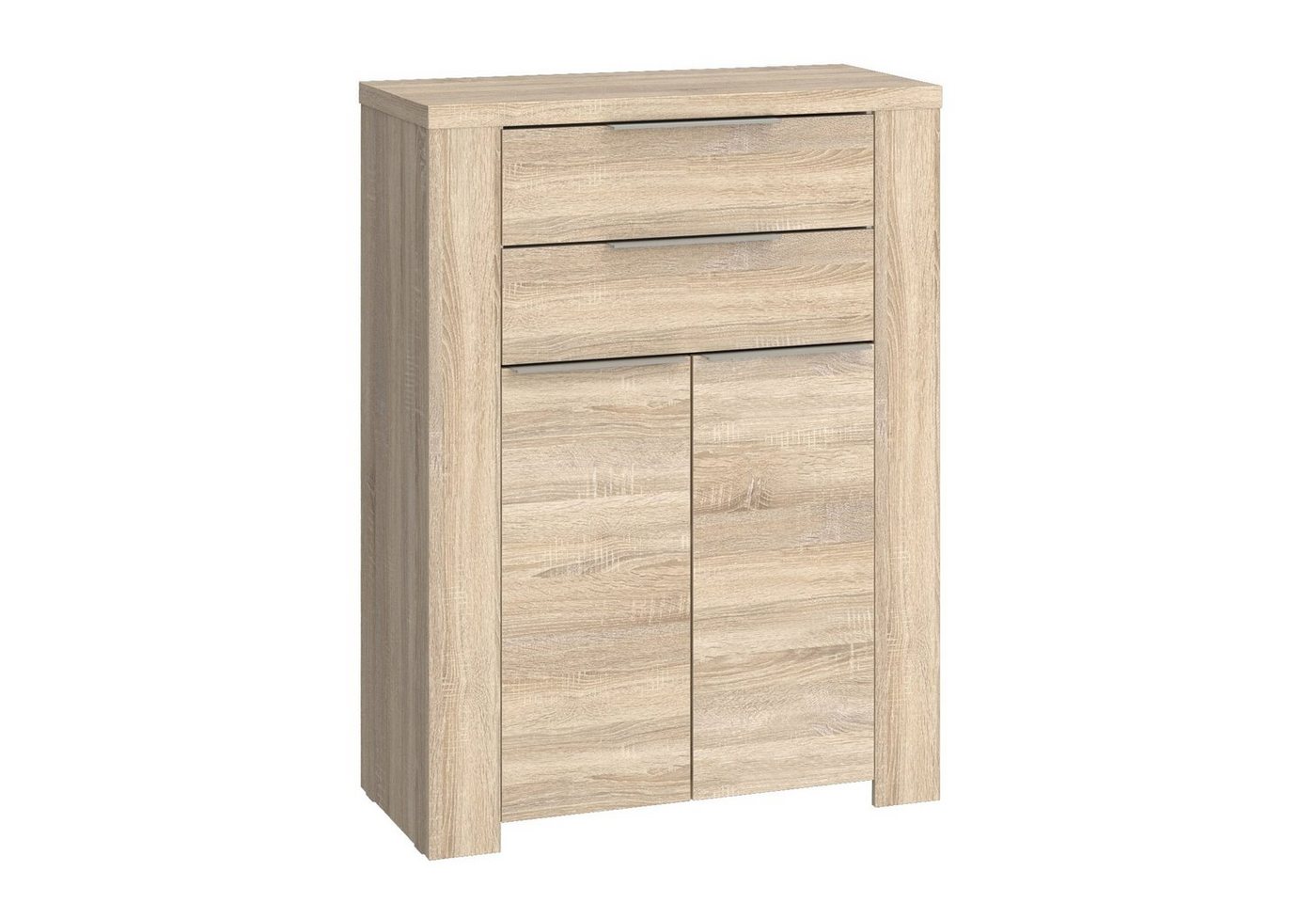 Newroom Highboard Puja, Highboard Sonoma Eiche Modern Kommode Sideboard Büro von Newroom