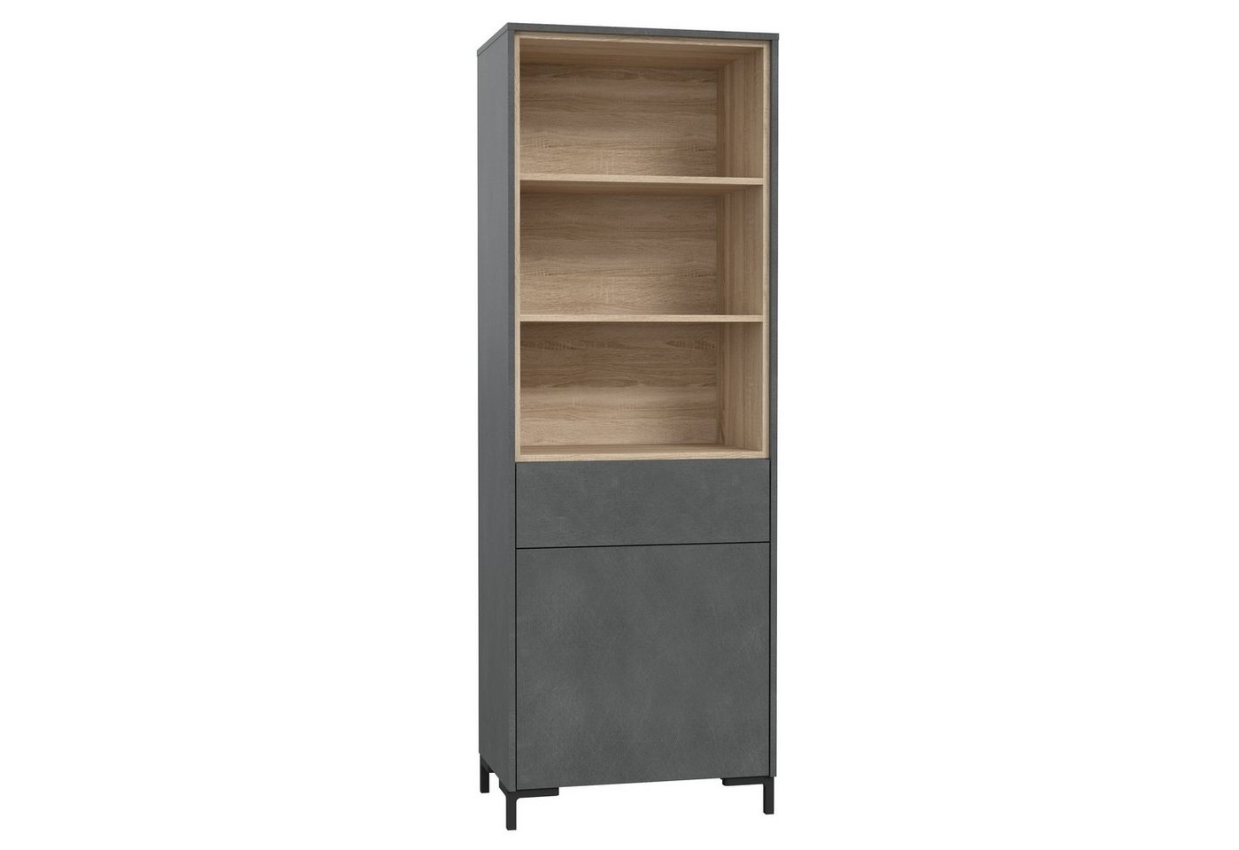 Newroom Highboard Sorrent, Highboard Betonoptik Matera und Sonoma Eiche Modern Kommode Sideboard von Newroom