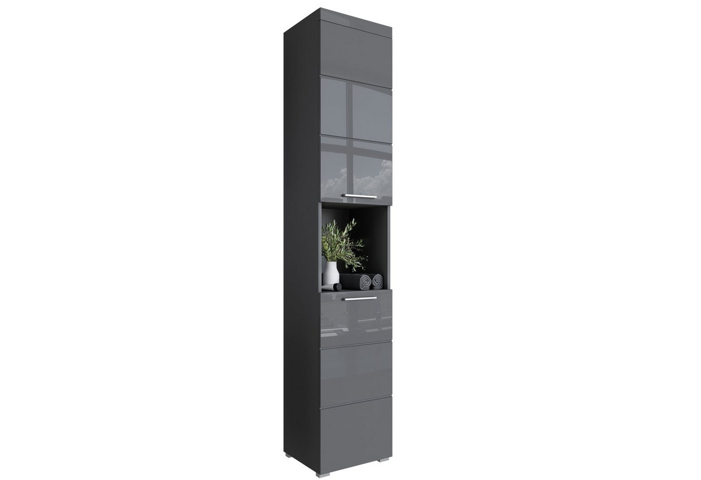 Newroom Hochschrank Trinity Grau Grau Hochglanz Badezimmerschrank Hochschrank Wildeiche Newroom Hochschrank Trinity Grau Grau Hochglanz Badezimmerschrank Hochschrank Wildeiche von Newroom