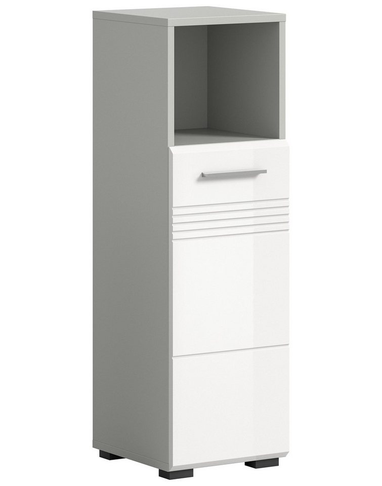Newroom Kommode Dave, Kommode Weiß Hochglanz Hellgrau Sideboard Highboard Modern Zeitlos... von Newroom