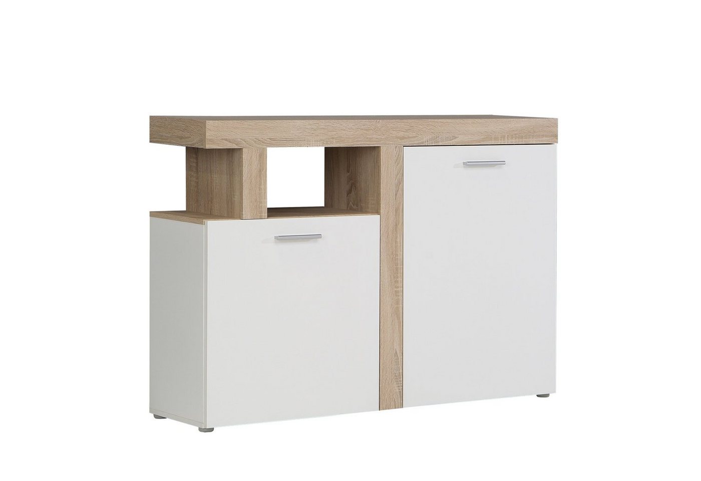 Newroom Kommode Eileen, Kommode Sonoma Eiche und Weiß Skandi Modern Sideboard Highboard Newroom Kommode Eileen, Kommode Sonoma Eiche und Weiß Skandi Modern Sideboard Highboard von Newroom