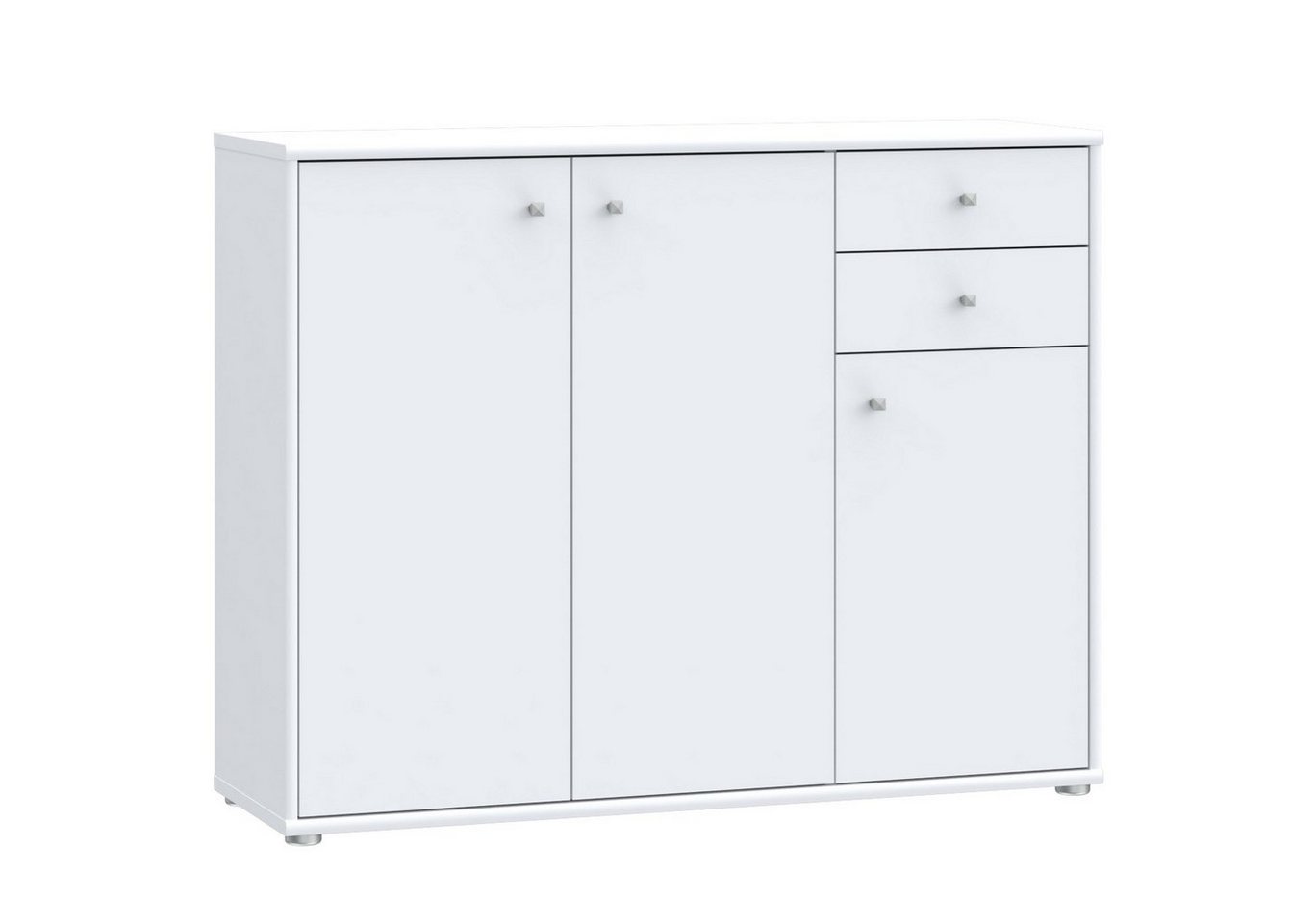 Newroom Kommode Filius, Kommode Weiß Modern Sideboard Highboard Büro von Newroom