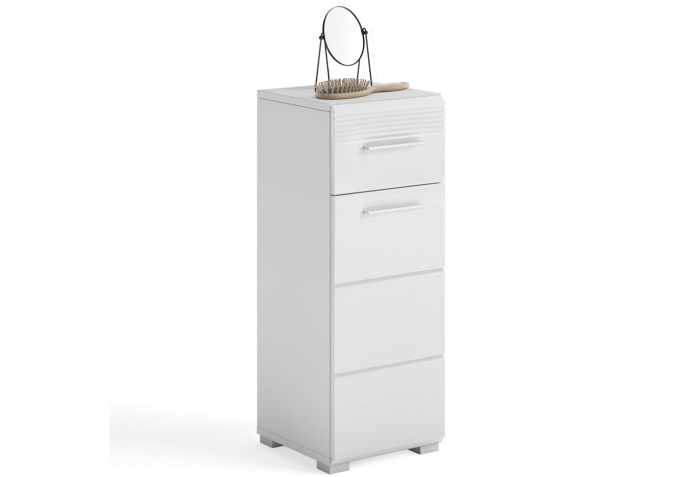 Newroom Kommode Floyd, Kommode Weiß Hochglanz Modern Badschrank Standschrank Bad von Newroom