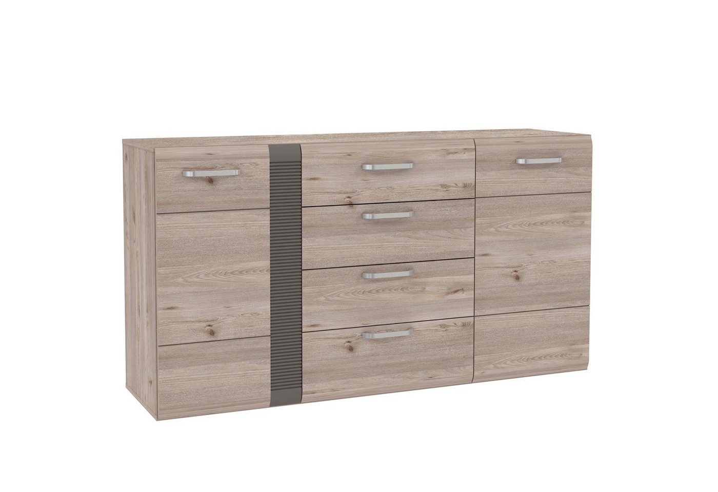 Newroom Kommode Kerry, Kommode Nelson Eiche Modern Sideboard Highboard Wohnzimmer von Newroom