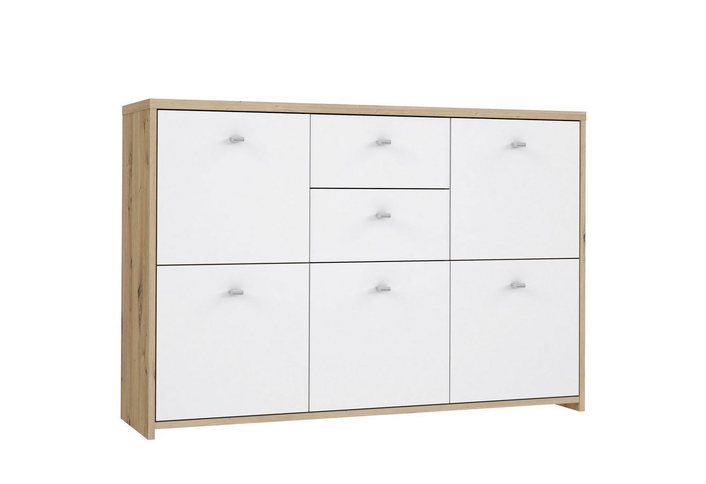 Newroom Kommode Lana, Kommode Artisan Eiche Skandi Modern Sideboard Highboard Wohnzimmer von Newroom