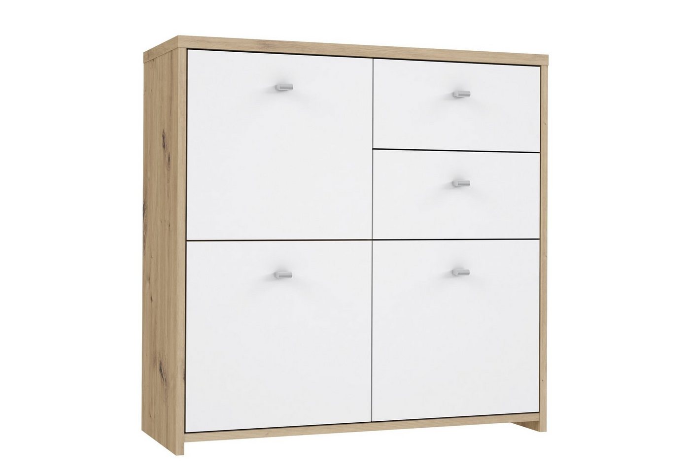 Newroom Kommode Lana, Kommode Artisan Eiche Skandi Modern Sideboard Highboard Wohnzimmer von Newroom