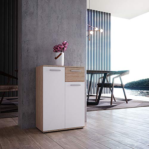 Newroom Kommode Sideboard Modern Highboard Schrank Anrichte Schubladenkommode Mehrzweckschrank 1 und 2 II 60 x 85 x 35 cm II von Newroom