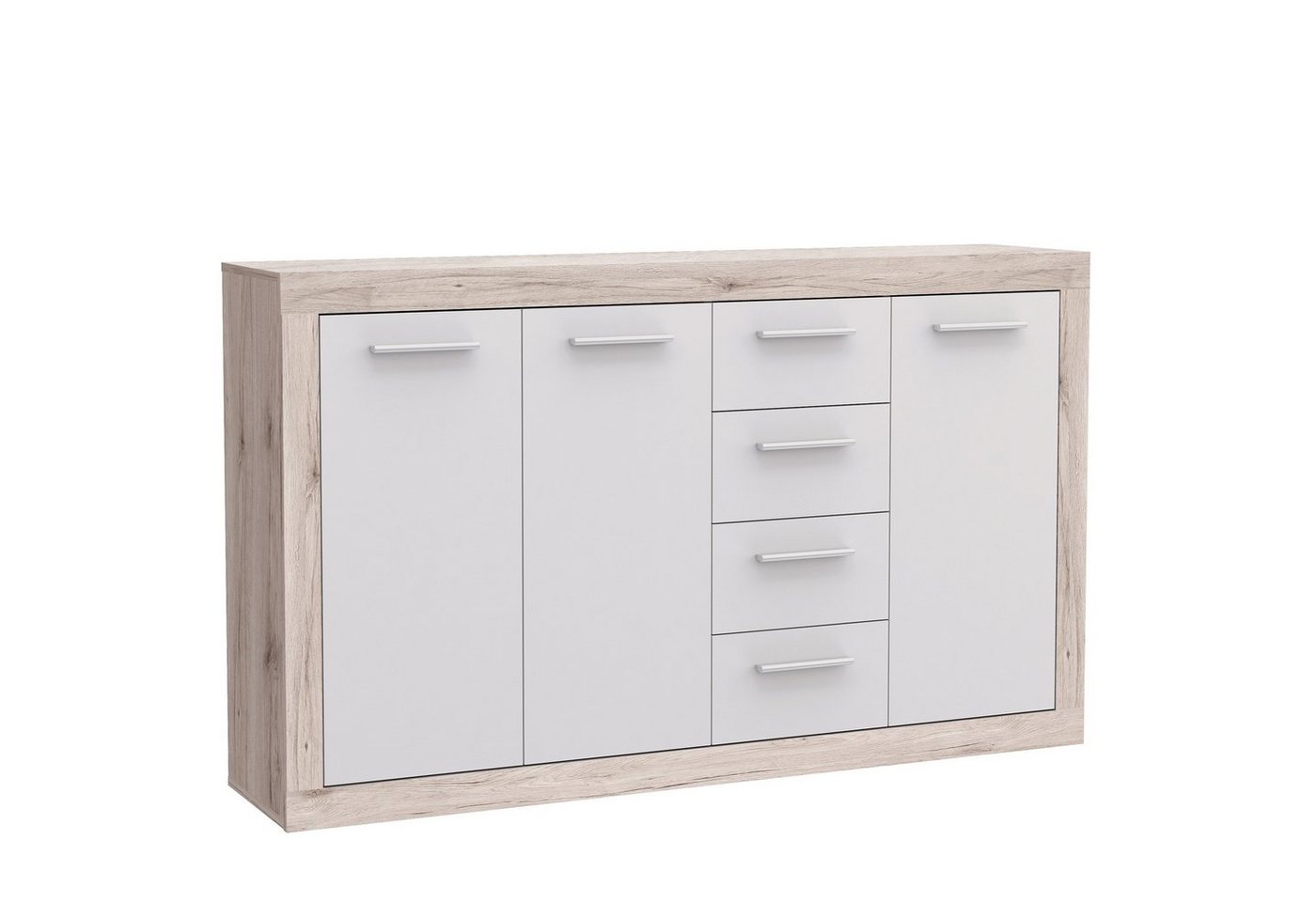 Newroom Kommode Toshio, Kommode Sandeiche Modern Sideboard Highboard Wohnzimmer von Newroom