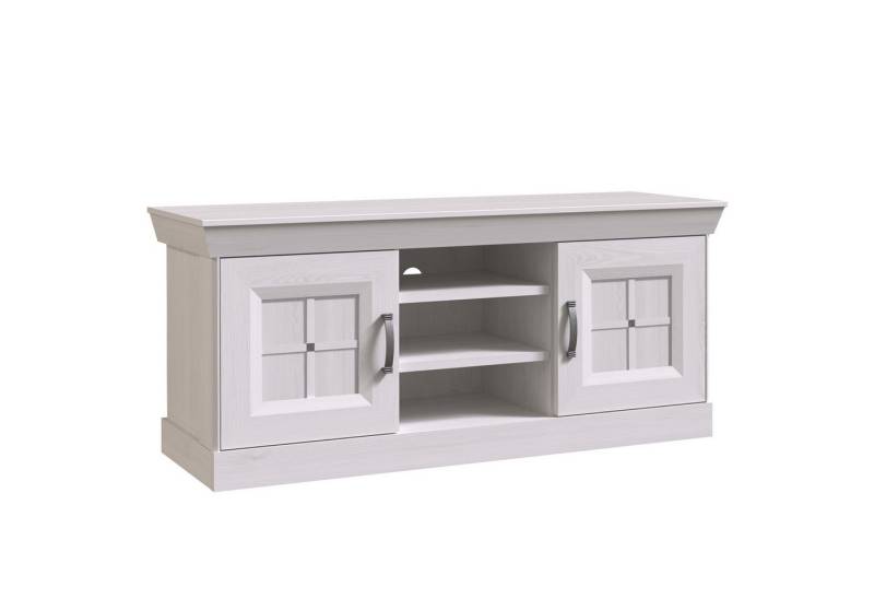 Newroom Lowboard Janis, TV Lowboard Schnee Eiche Modern TV Schrank Fernsehtisch Wohnzimmer von Newroom
