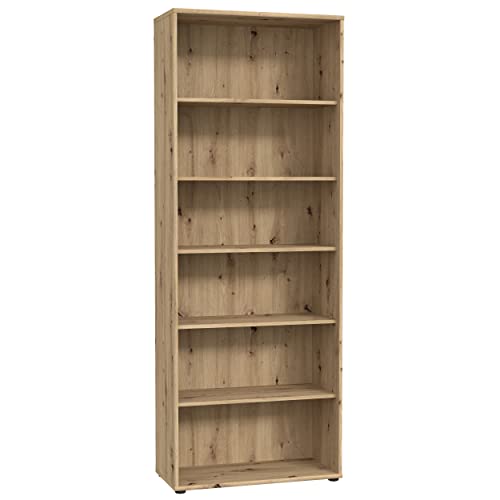 Newroom Regal Artisan Eiche Bücherregal Modern - 73,7x197,5x34,8 cm (BxHxT) - Standregal Schrank - [Lucius.Twelve] Büro Arbeitszimmer Wohnzimmer von Newroom