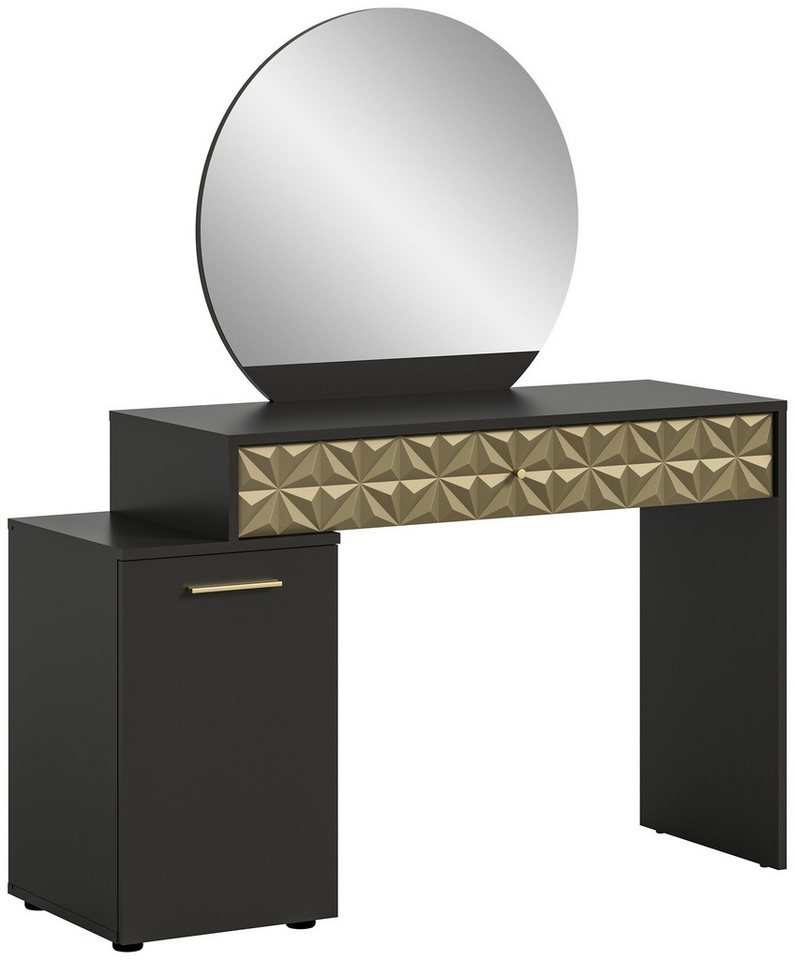 Newroom Schminktisch Caeli, Schminktisch Weiß mit Spiegel Kosmetiktisch Glamour Modern Schlafz... von Newroom