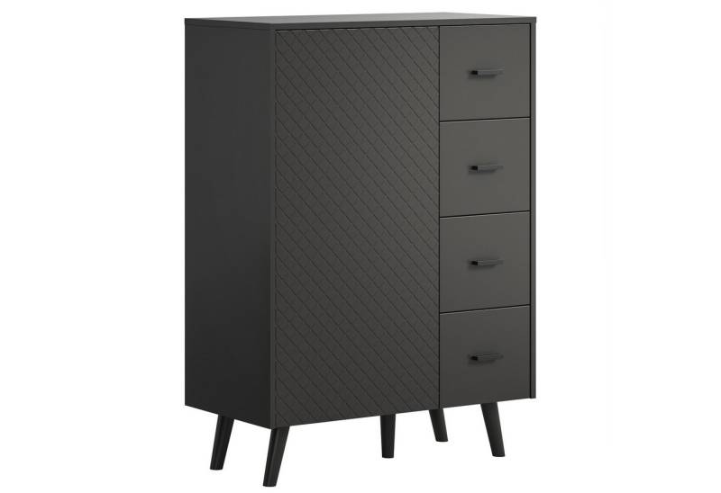Newroom Sideboard Siena, Kommode Grau Sideboard Highboard Wohnzimmer mit - Push to open - Newroom Sideboard Siena, Kommode Grau Sideboard Highboard Wohnzimmer mit - Push to open - von Newroom