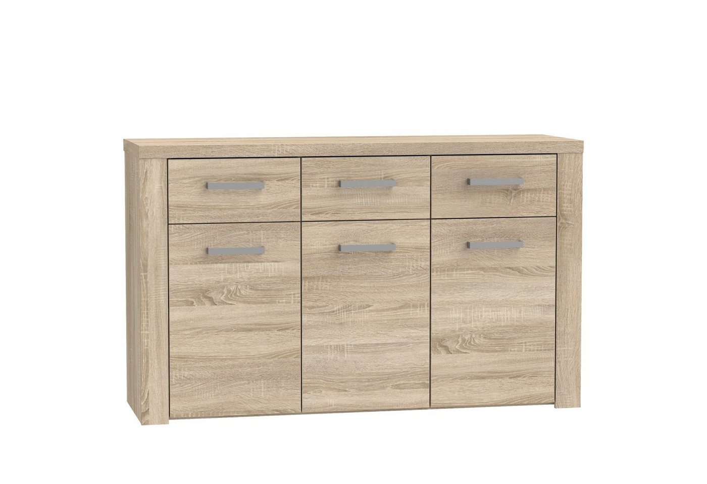 Newroom Sideboard Cosima, Sideboard Sonoma Eiche Modern Kommode Highboard Wohnzimmer von Newroom