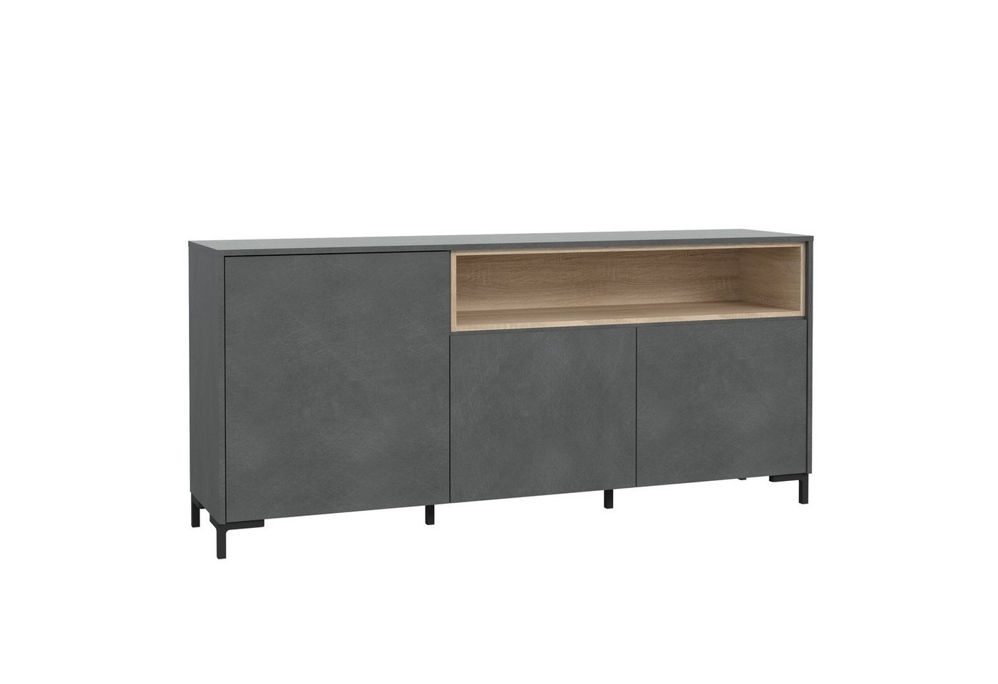 Newroom Sideboard Sorrent, Sideboard Betonoptik Matera und Sonoma Eiche Modern Kommode Highboard von Newroom