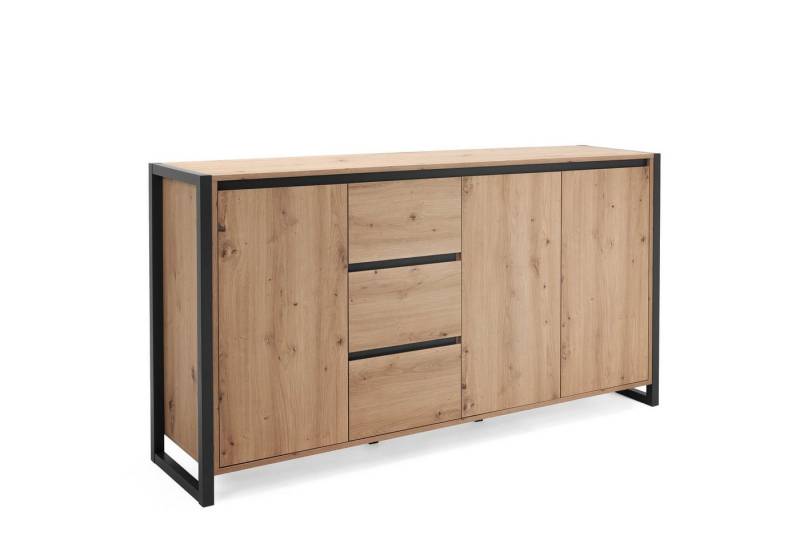 Newroom Sideboard Vincent, Wildeiche Sideboard Vintage Industrial Highboard Anrichte Wohnzimmer von Newroom