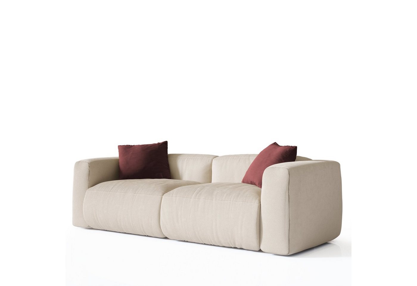 Newroom Sofa Cosy, cord - Wellenfedern und Schaumkern - beige / creme von Newroom