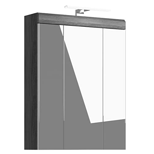 Newroom Spiegelschrank Rauchsilber Spiegelglas Spiegel Modern - 60x191x18 cm (BxHxT) - Wandspiegel Badezimmermöbel - [Lanzo.twelwe] Bad Badezimmer von Newroom